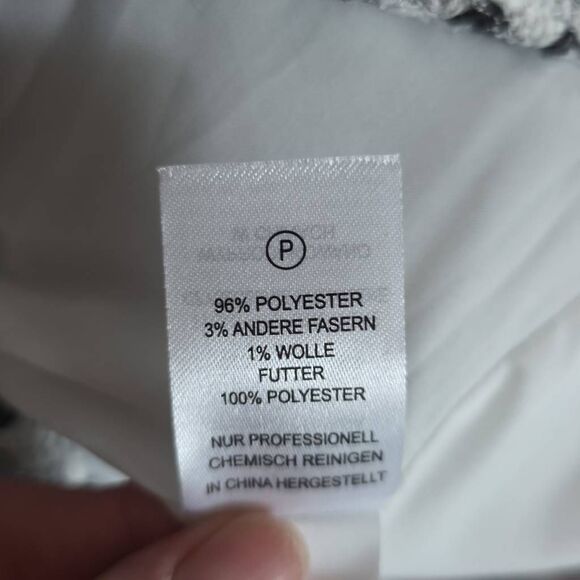 Rachel Zoe Women's Size Large White Black Tweed Blazer Jacket - Picture 5 of 5